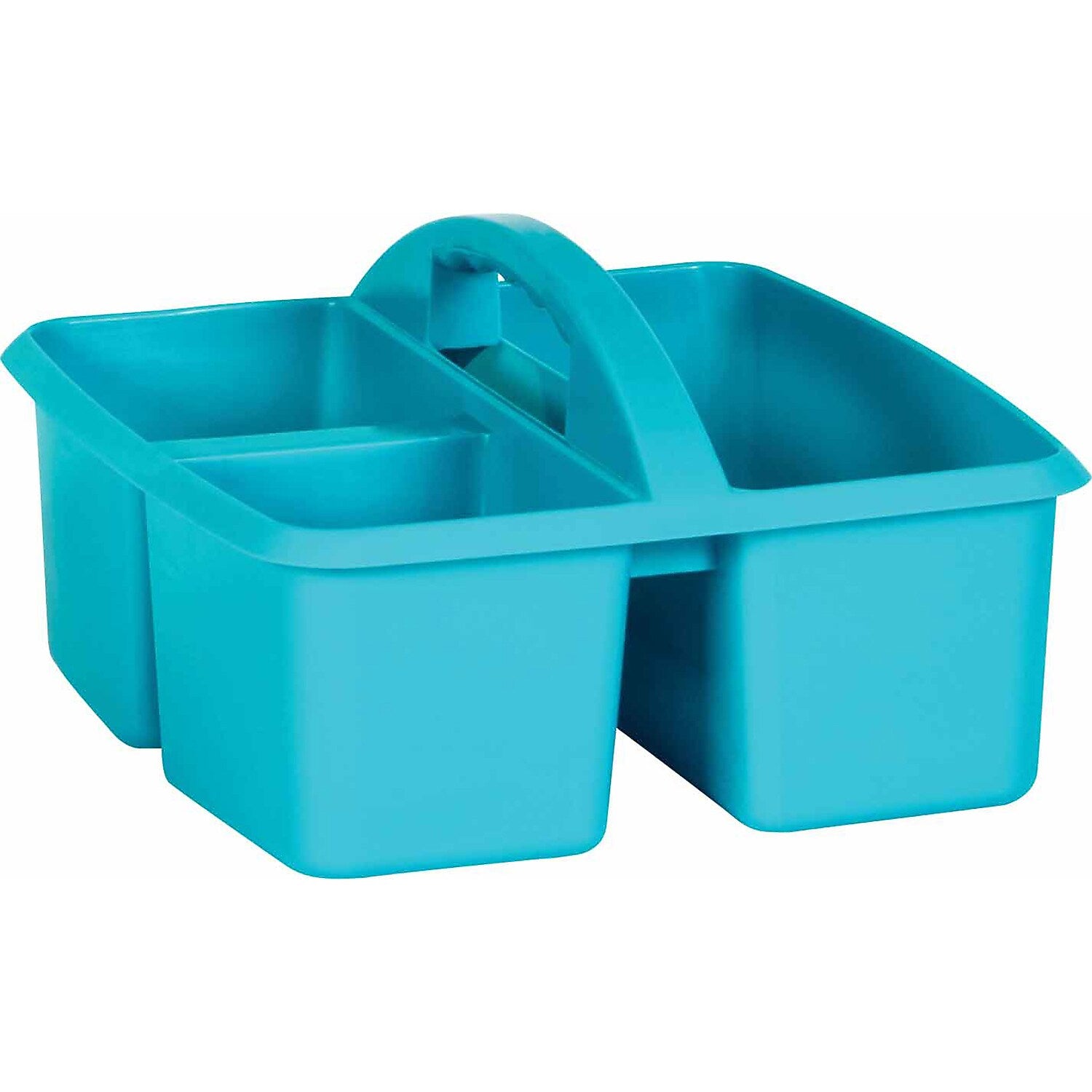 Teacher Created Resources® Plastic Storage Caddy, 9" x 9.25" x 5.25", Teal, Pack of 6 (TCR20911-6)