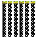 Teacher Created Resources Black Mini Polka Dots Border Trim, 35 Feet Per Pack, 6 Packs (TCR4671-6)