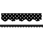 Teacher Created Resources Black Mini Polka Dots Border Trim, 35 Feet Per Pack, 6 Packs (TCR4671-6)