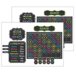 Teacher Created Resources Chalkboard Brights Calendar Bulletin Board Display Set, Pack of 2 (TCR5615-2)