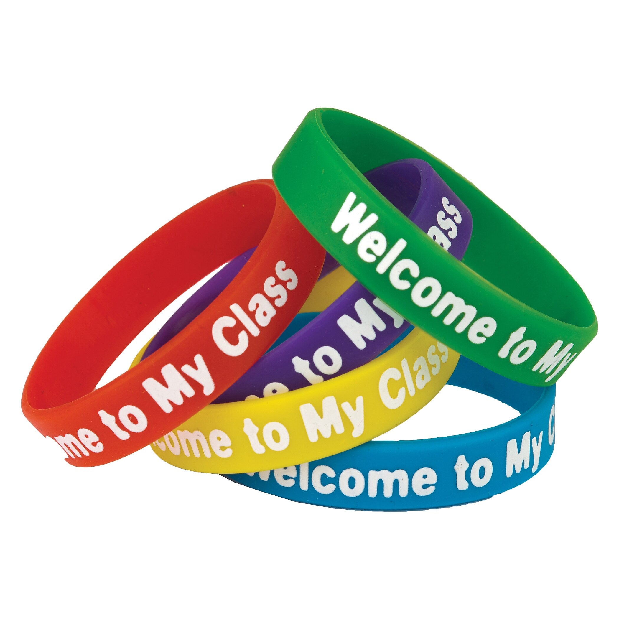 Teacher Created Resources® Welcome to My Class Wristbands, Assorted, 10 Per Pack, 6 Packs (TCR6023-6)