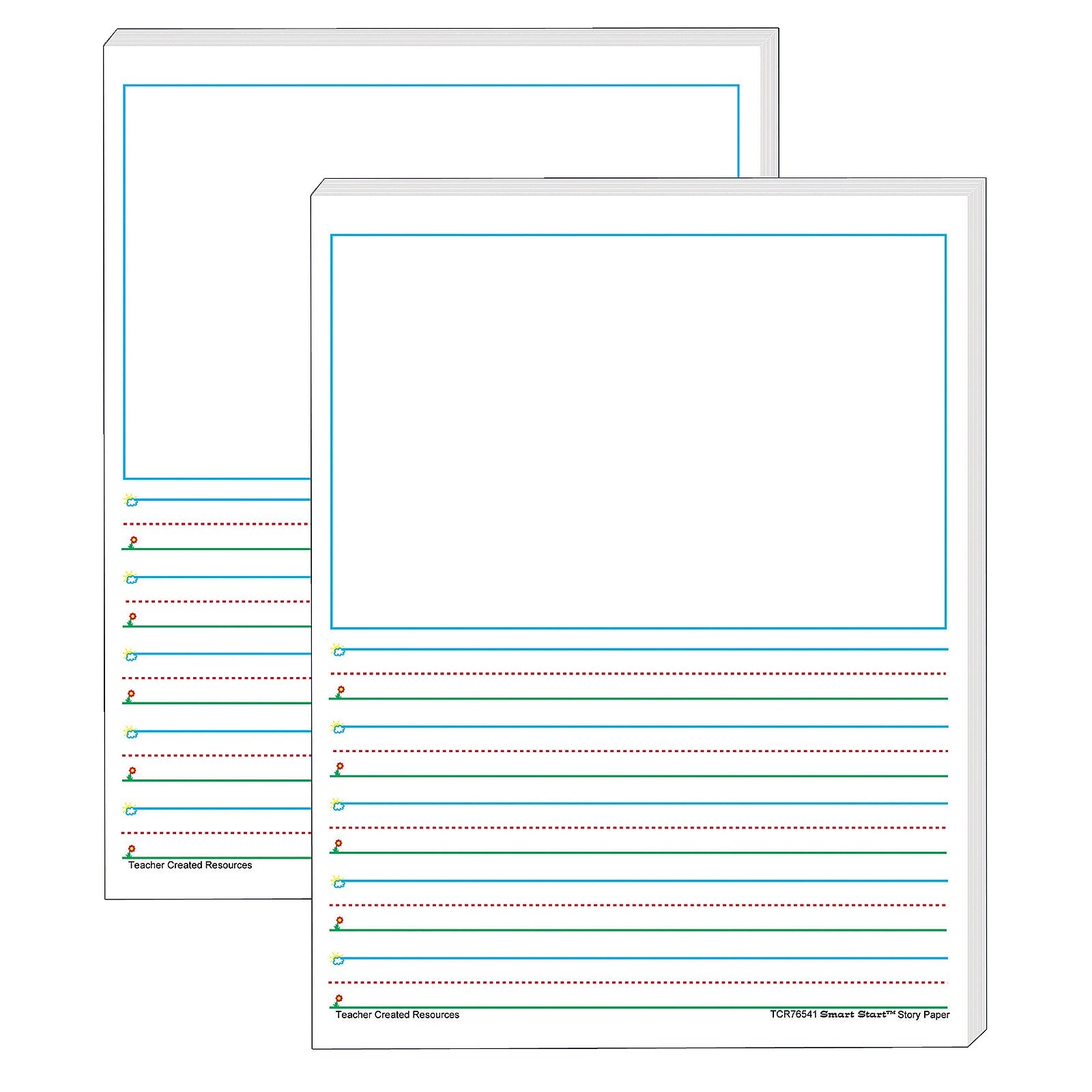 Teacher Created Resources Smart Start 1-2 Story Paper, 100 Sheets/Pack, 2 Packs (TCR76541-2)
