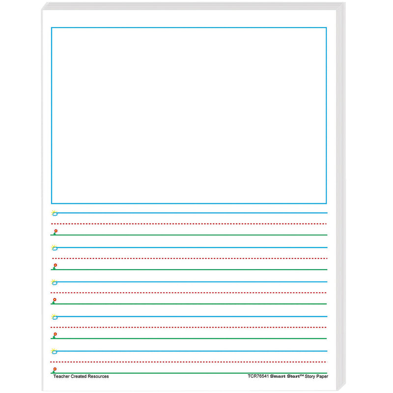 Teacher Created Resources Smart Start 1-2 Story Paper, 100 Sheets/Pack, 2 Packs (TCR76541-2)