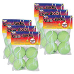 The Pencil Grip Nylon/Rubber Chair Socks & Classroom Desk Socks, Yellow, 4 Per Pack, 6 Packs (TPG230-6)