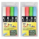 Marvy Uchida Chalk Markers, Bullet Tip, Assorted, 4/Pack, 2 Packs (UCH4804ED-2)