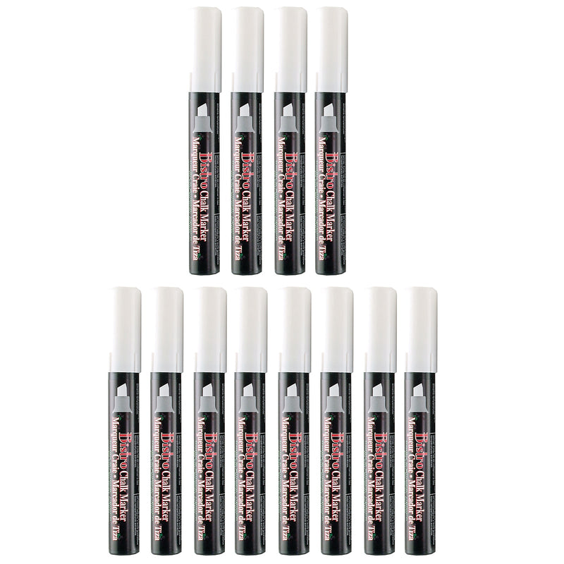 Marvy Uchida® Chalk Marker, Chisel Tip, White, Pack of 12 (UCH4830-12)