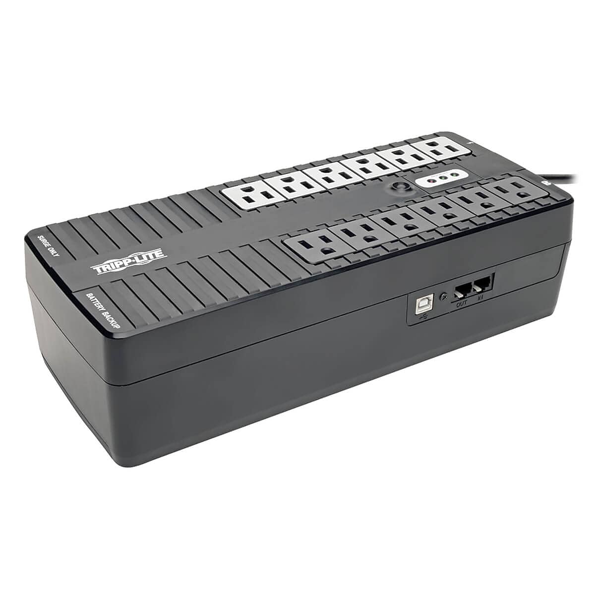 Tripp Lite UPS 900VA Compact Desktop Battery Backup UPS, 12-Outlets, Black (INTERNET900U)