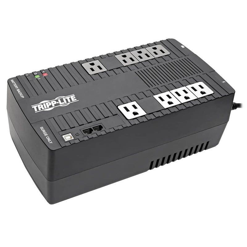 Tripp Lite AVR Series Ultra-Compact Line-Interactive Battery Backup & Surge Protector w/ USB, 8 Outlets (AVR550U)