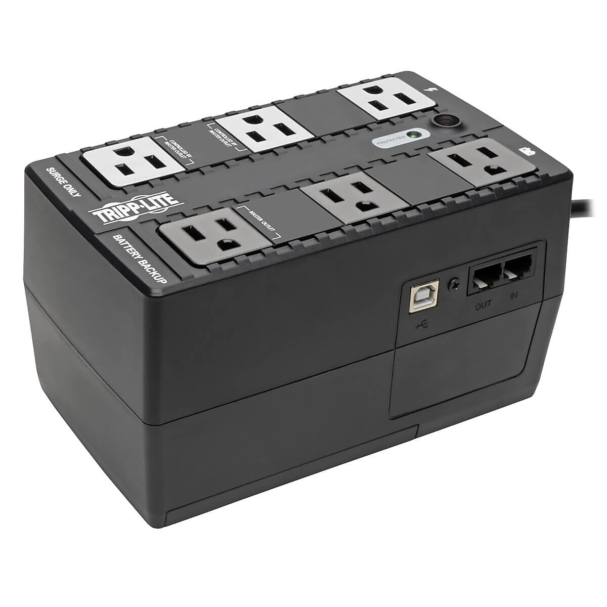 Tripp Lite Eco Green 350VA Compact Battery Backup UPS, 6-Outlets, Black (ECO350UPS)