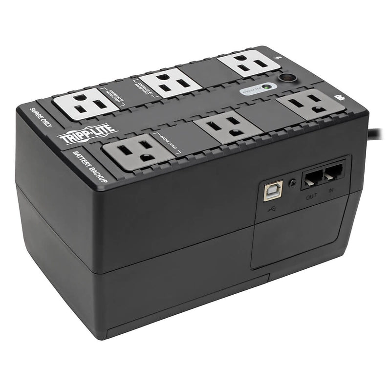 Tripp Lite Eco Green 350VA Compact Battery Backup UPS, 6-Outlets, Black (ECO350UPS)