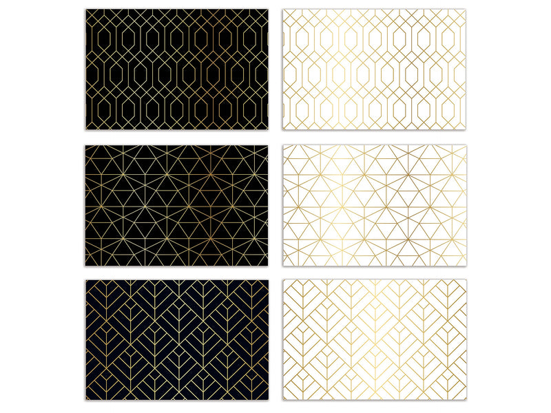 Better Office Cards with Envelopes, 4" x 6", Geometric Patterns, 50/Pack (64557-50PK)