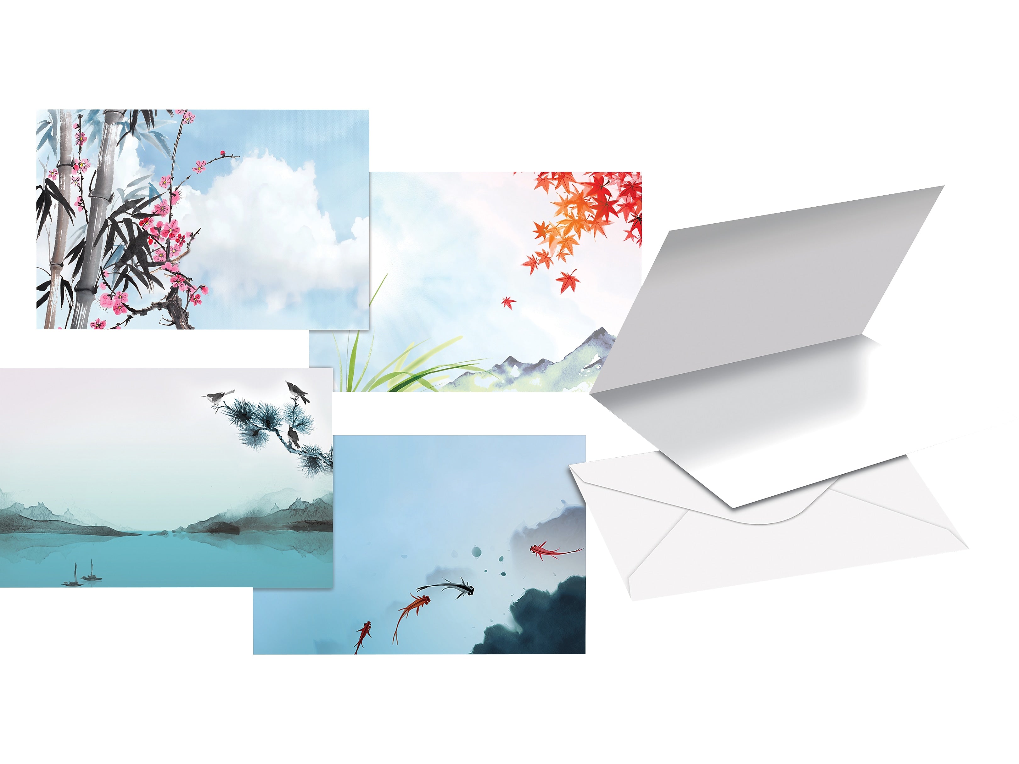 Better Office Cards with Envelopes, 4" x 6", Japanese, 100/Pack (64568-100PK)