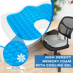 Mount-It! ErgoActive Cooling Gel Coccyx Seat Cushion, Gray (CL-1201)