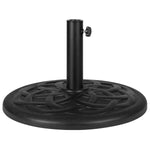 Flash Furniture Cement Patio Umbrella Base with Weatherproof Plastic Polymer Coating - 19.25" Diameter, Black (GMUB19BZ)