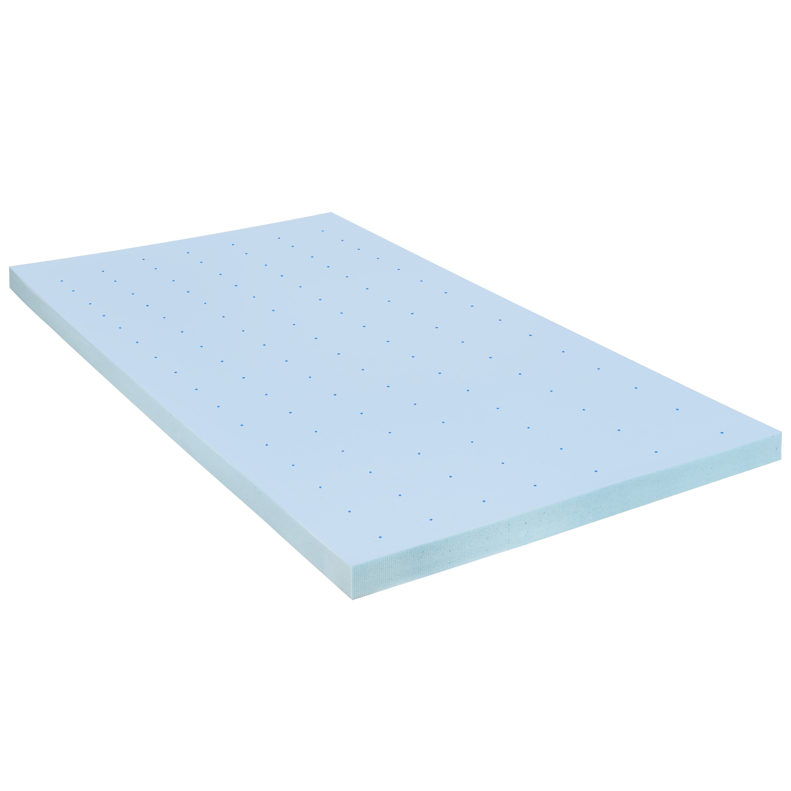 Flash Furniture Capri Comfortable Sleep Twin Size Cooling Gel Memory Foam Mattress Topper, Blue, 39" x 75.5" x 3" (MRM353T)