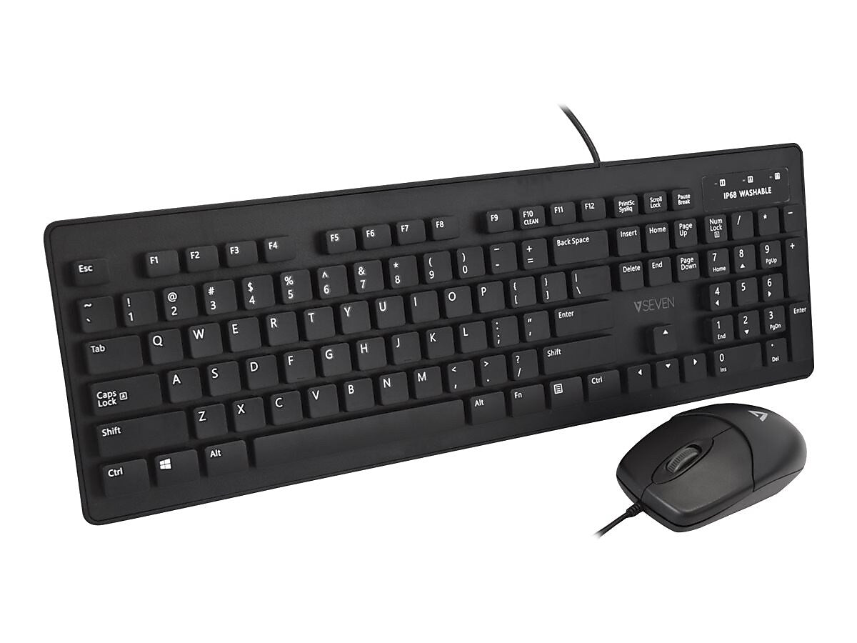 V7 CKU700US Keyboard, Black (8GY681)