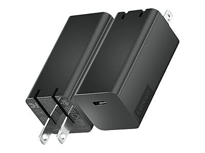 Lenovo GaN 65W Power Adapter (65 Watt): 100e (2nd Gen) Laptop, Black (40AWGC65WW)