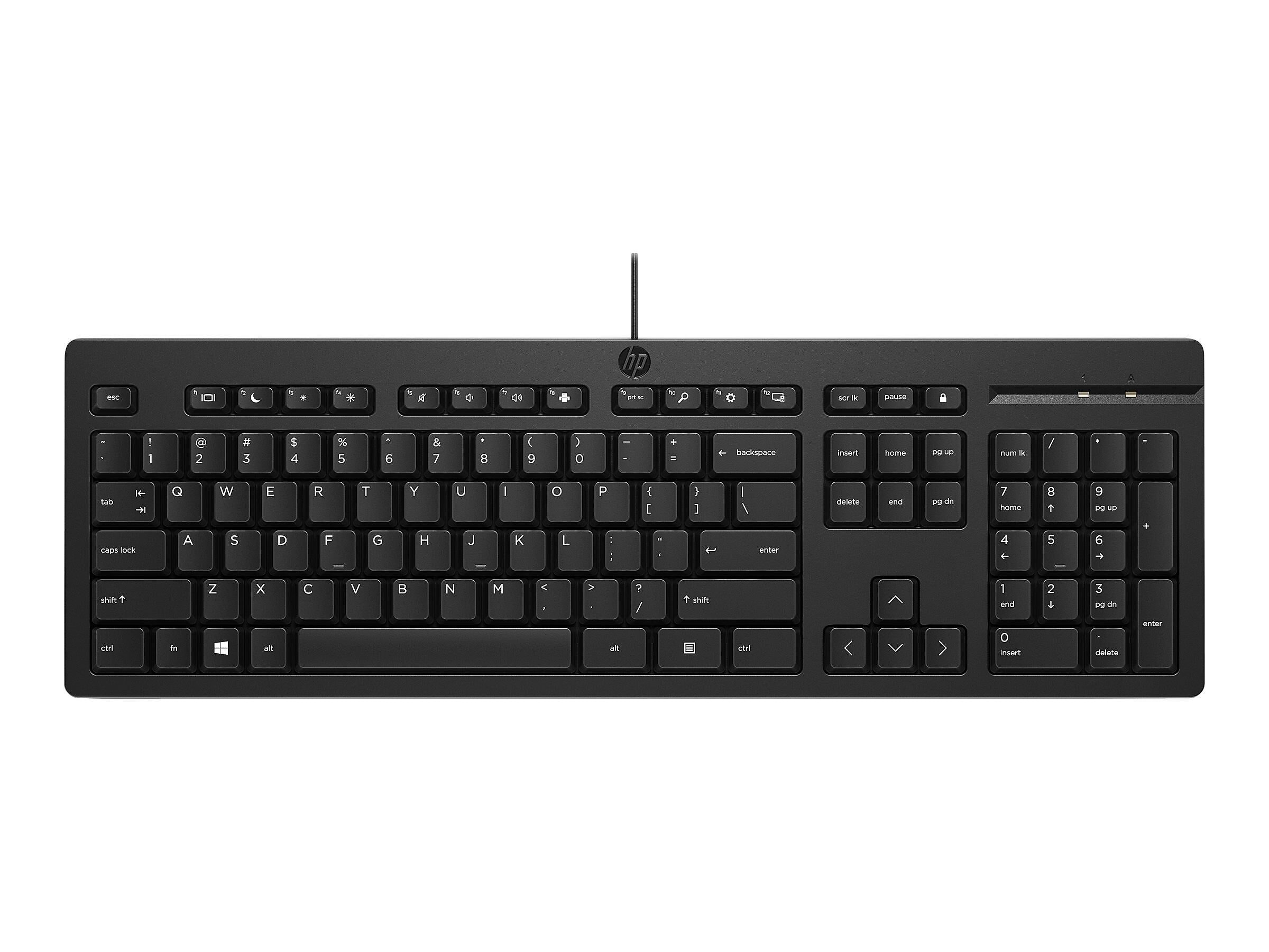 HP 125 Keyboard, Black (266C9AA#ABA)
