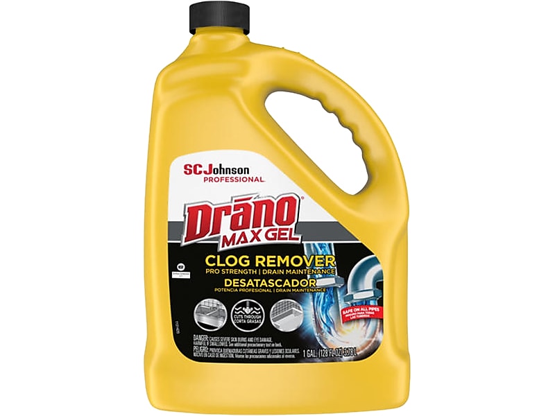 Drano Max Gel Clog Remover Drain Cleaner, 1 Gal. (696642EA)