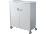 MooreCo Compass Maxi H3 Mobile 16-Section Storage Cabinets, 51.13"H x 41.88"W x 19.13"D, Platinum/Cool Gray Metal (C3A1B2A1X2)