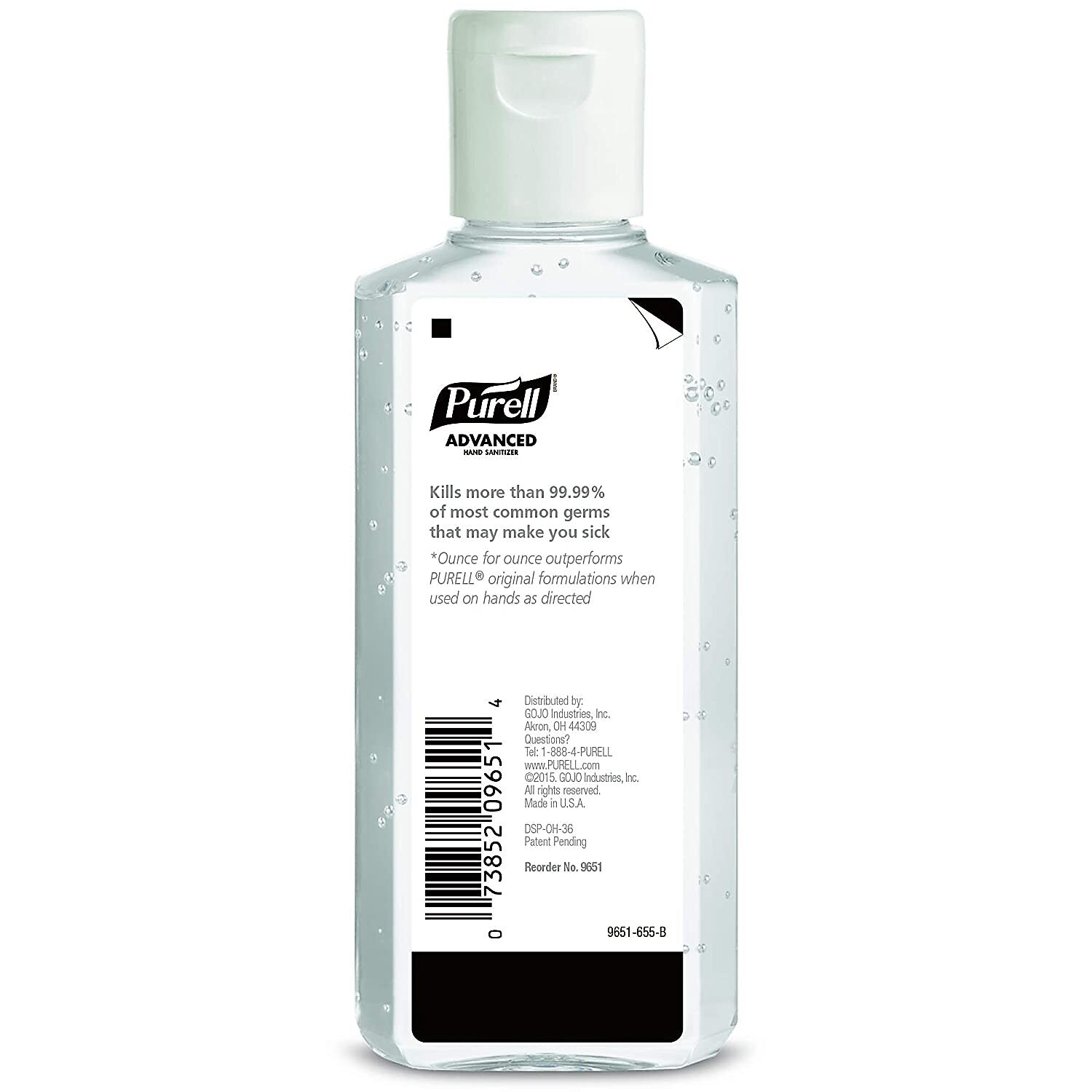 PURELL Advanced Refreshing 4 oz. Gel Hand Sanitizer, 24/Carton (9651-24)