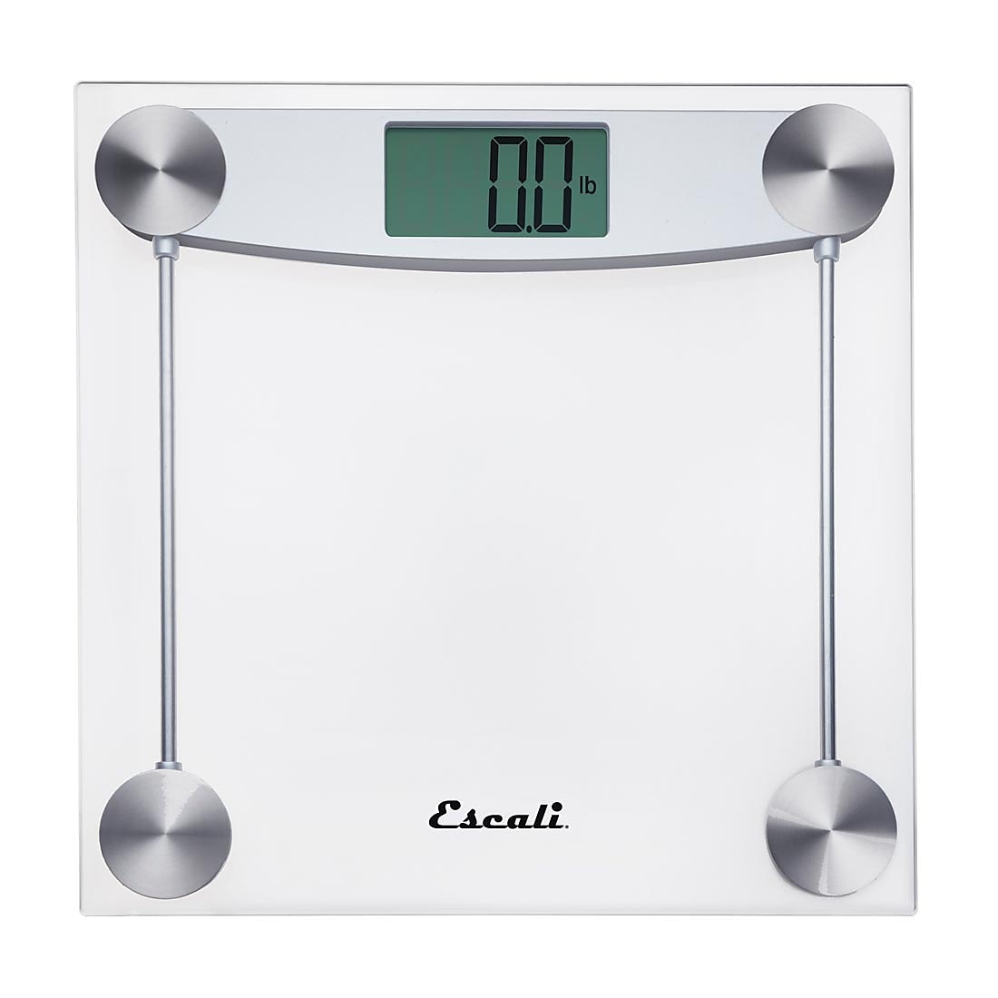 Escali E184 Bathroom Scale, Clear Glass, 400 Lbs. Capacity
