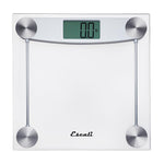 Escali E184 Bathroom Scale, Clear Glass, 400 Lbs. Capacity