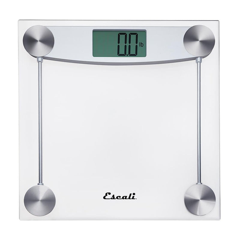 Escali E184 Bathroom Scale, Clear Glass, 400 Lbs. Capacity