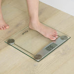 Escali E184 Bathroom Scale, Clear Glass, 400 Lbs. Capacity