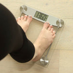 Escali E184 Bathroom Scale, Clear Glass, 400 Lbs. Capacity
