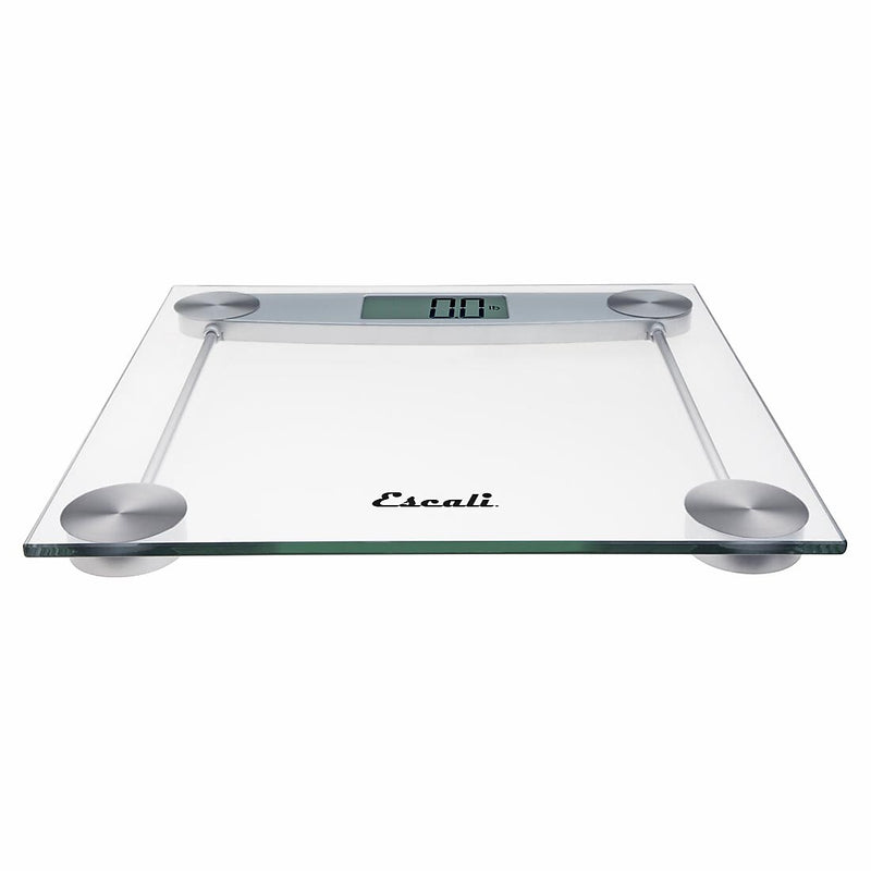 Escali E184 Bathroom Scale, Clear Glass, 400 Lbs. Capacity