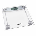 Escali E184 Bathroom Scale, Clear Glass, 400 Lbs. Capacity
