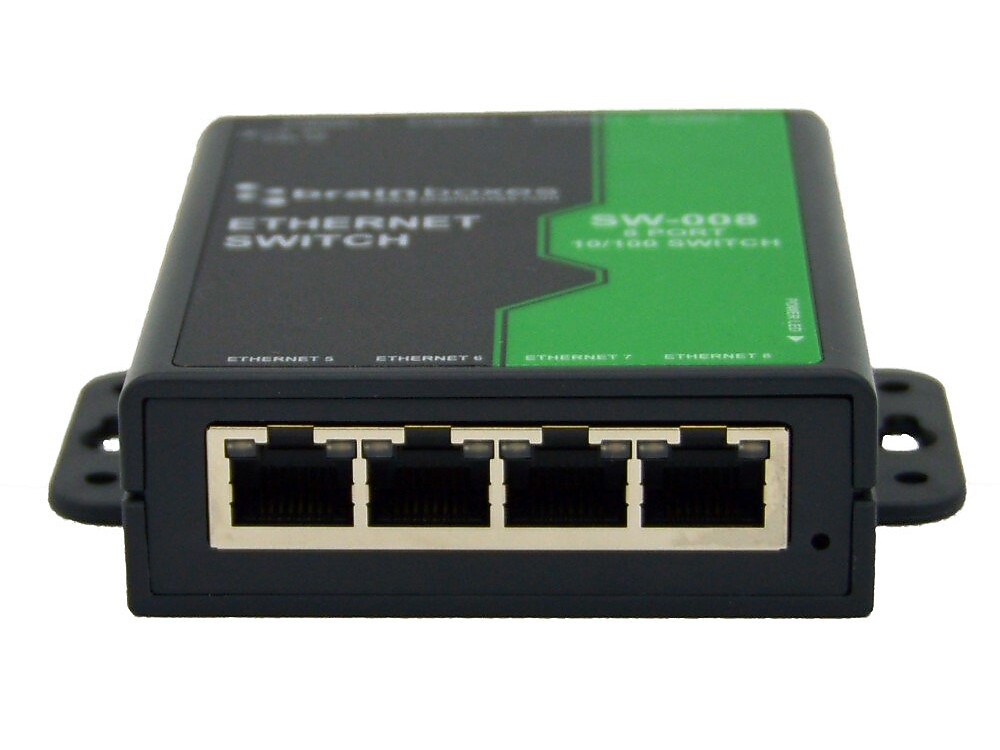 Brainboxes SW-008 8-Port Fast Ethernet Wall Mountable Switch