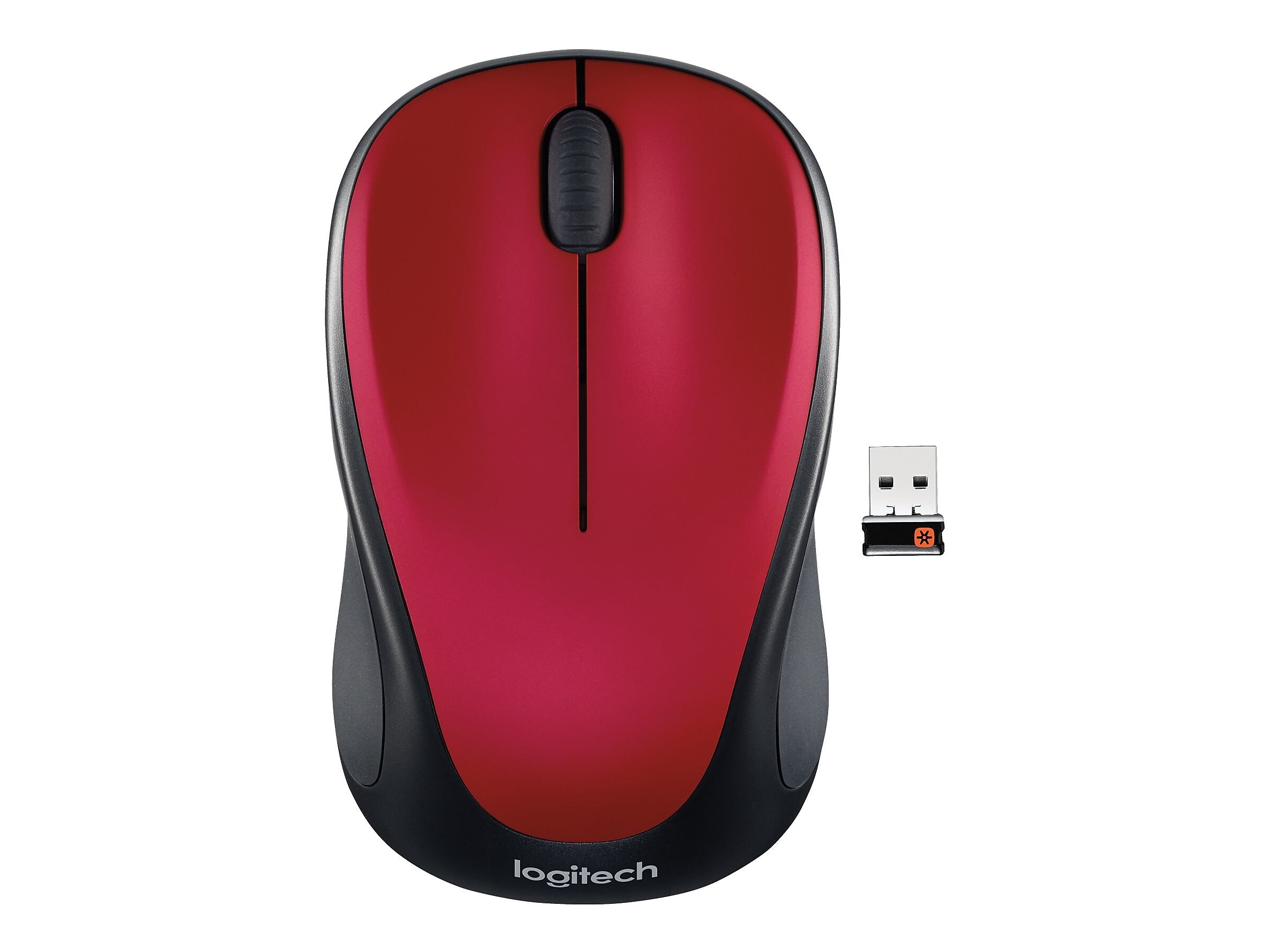 Logitech M317 Wireless Optical Mouse, Red (910-002893)