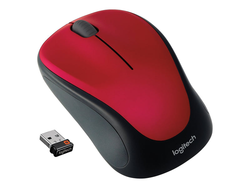 Logitech M317 Wireless Optical Mouse, Red (910-002893)