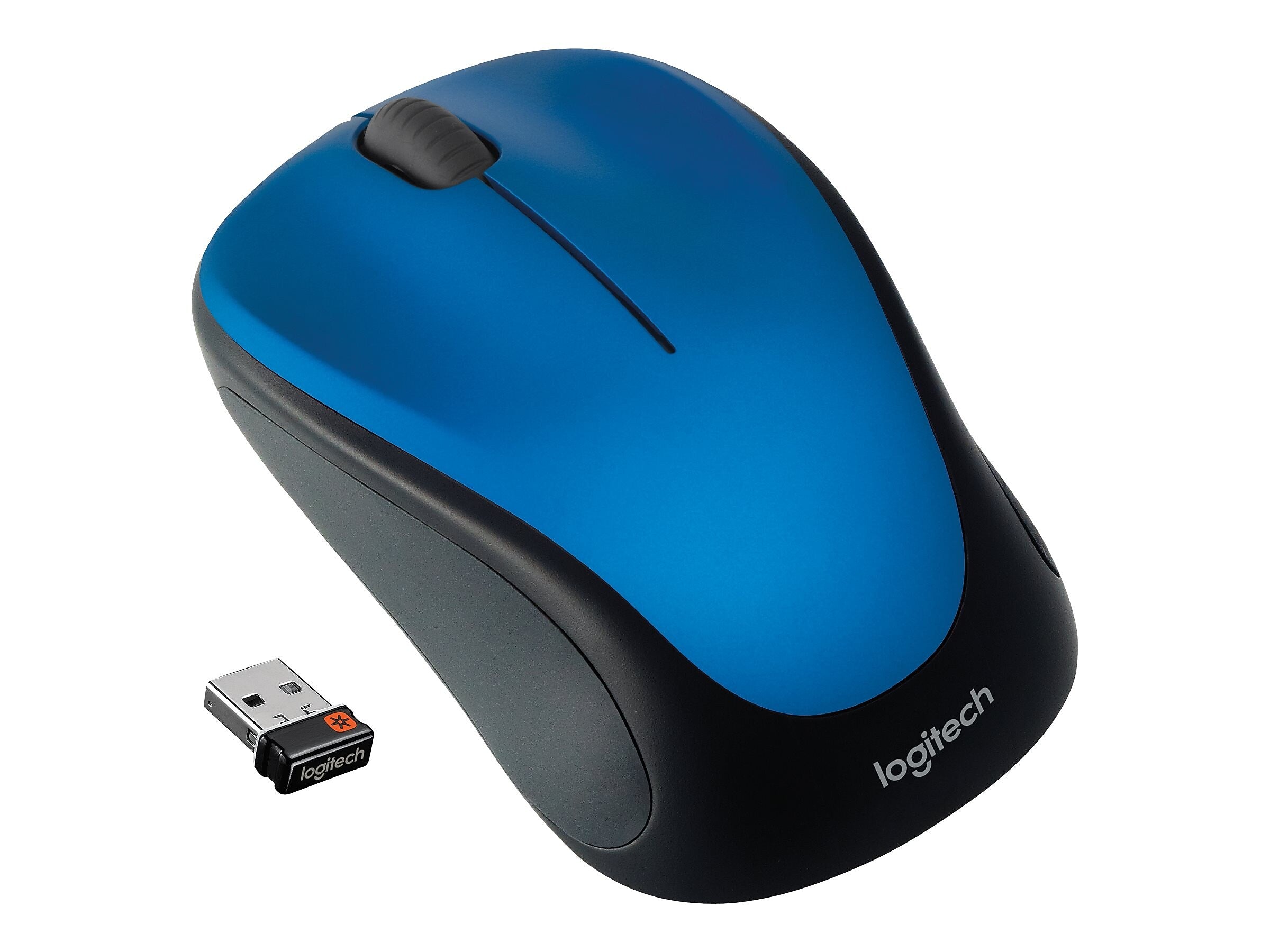 Logitech M317 Wireless Optical Mouse, Steel Blue (910-002901)