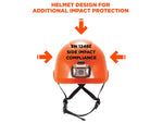 Ergodyne Skullerz 8974 Class E Safety Helmet & LED Light with MIPS Technology, 6-Point Suspension, Orange (60213)