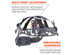 Ergodyne Skullerz 8974 Class E Safety Helmet & LED Light with MIPS Technology, 6-Point Suspension, Orange (60213)
