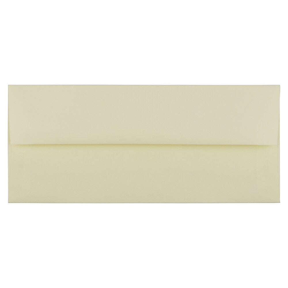 JAM Paper Strathmore #10 Business Envelope, 4 1/8" x 9 1/2", Ivory Wove, 25/Pack (191165)