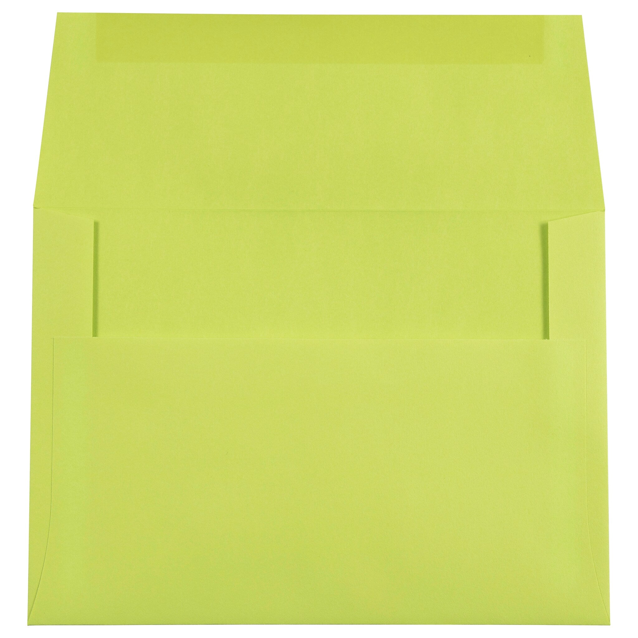 JAM Paper A7 Colored Invitation Envelopes, 5.25 x 7.25, Ultra Lime Green, 25/Pack (96151)
