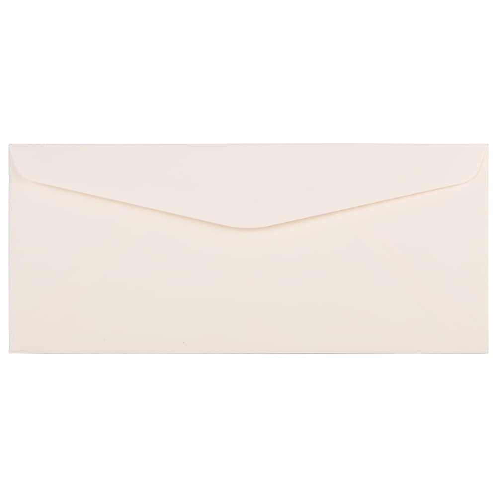 JAM Paper Strathmore #10 Business Envelope, 4 1/8" x 9 1/2", Natural White, 25/Pack (191170)