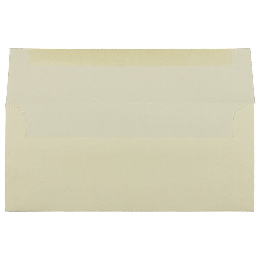 JAM Paper Strathmore #10 Business Envelope, 4 1/8" x 9 1/2", Ivory Wove, 25/Pack (191165)