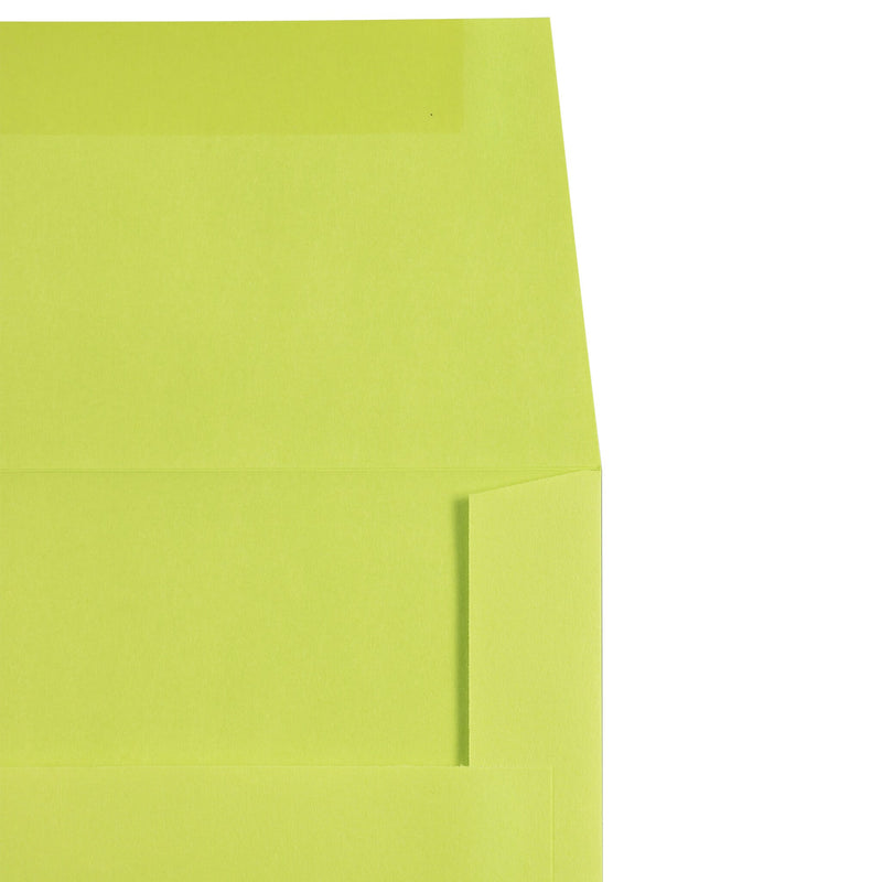 JAM Paper A7 Colored Invitation Envelopes, 5.25 x 7.25, Ultra Lime Green, 25/Pack (96151)
