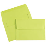 JAM Paper A7 Colored Invitation Envelopes, 5.25 x 7.25, Ultra Lime Green, 25/Pack (96151)