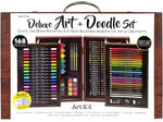 Art 101 Deluxe Art and Doodle Art Set, Assorted Colors, 168 Pieces (53168)