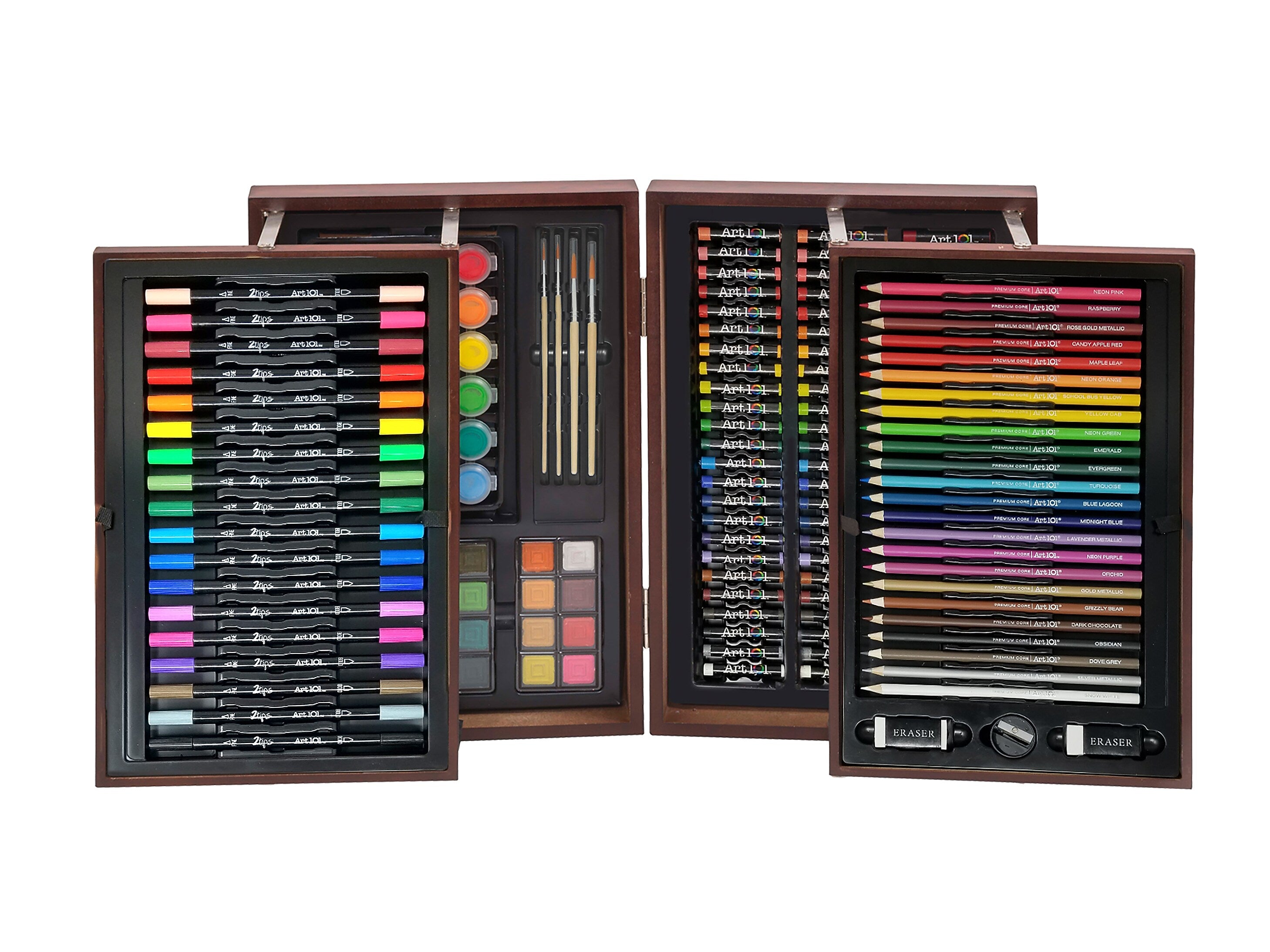 Art 101 Deluxe Art and Doodle Art Set, Assorted Colors, 168 Pieces (53168)
