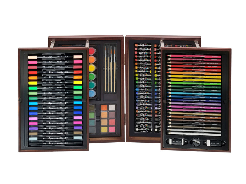 Art 101 Deluxe Art and Doodle Art Set, Assorted Colors, 168 Pieces (53168)