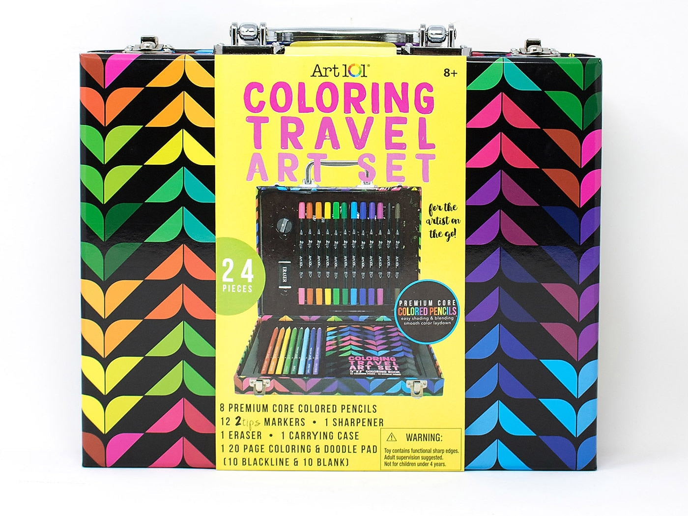 Art 101 Coloring Travel Art Set, Assorted Colors, 24 Pieces (31024)