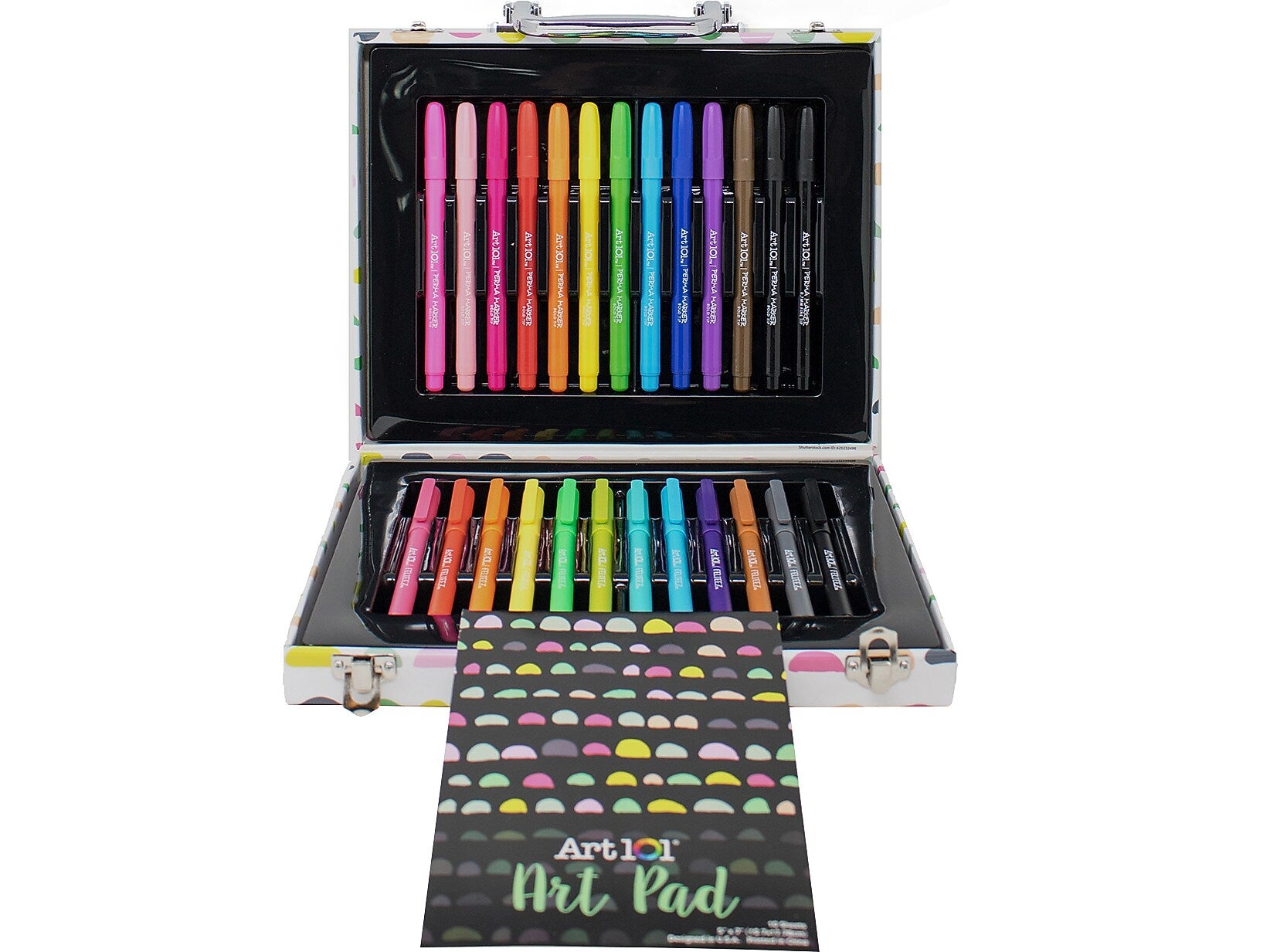 Art 101 Doodle and Color Art Set, Assorted Colors, 36 Pieces (61028)