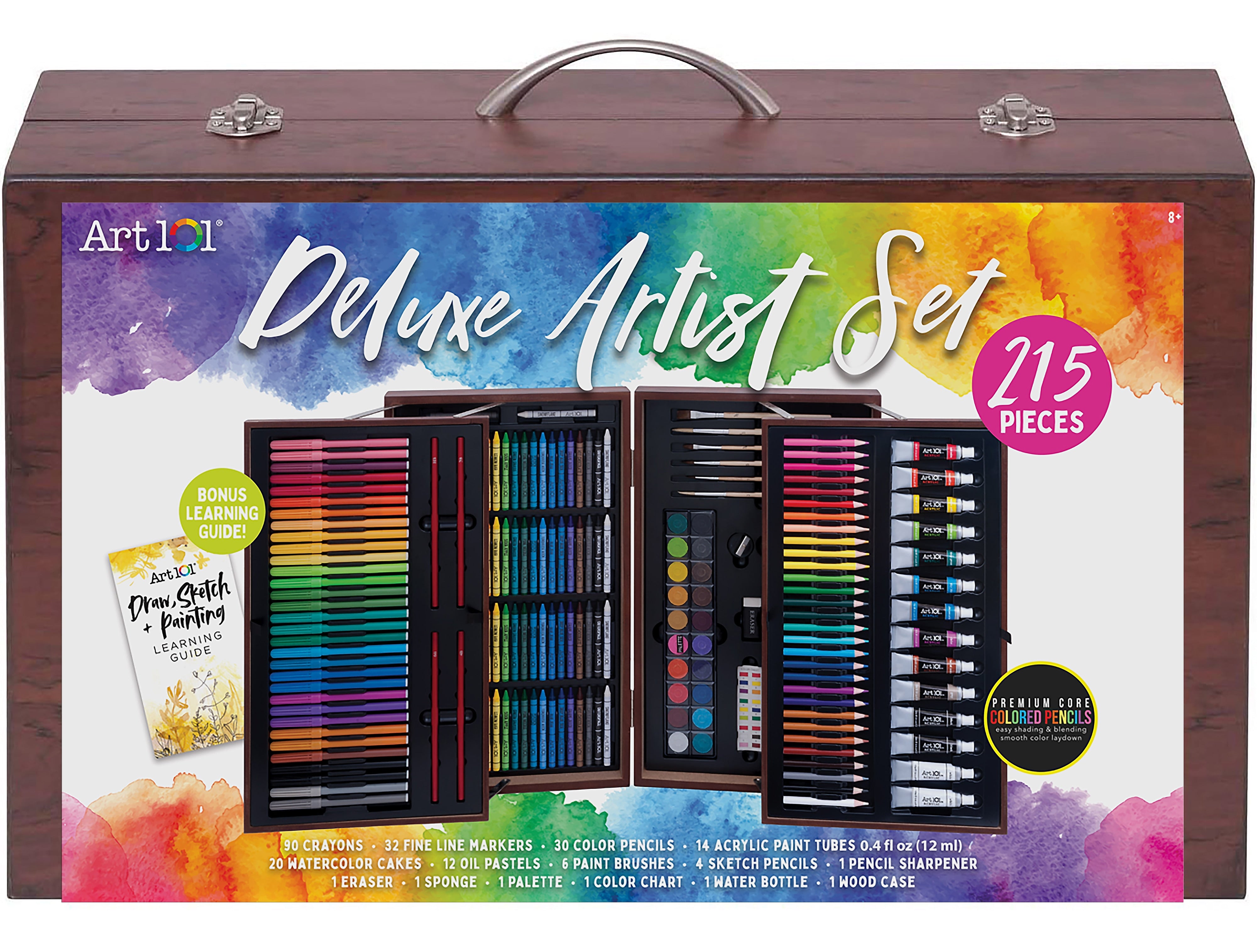 Art 101 Deluxe Art Set, Assorted Colors, 215 Pieces (53215)